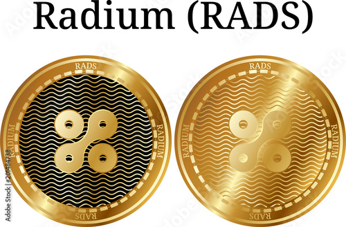 Set of physical golden coin Radium (RADS)
