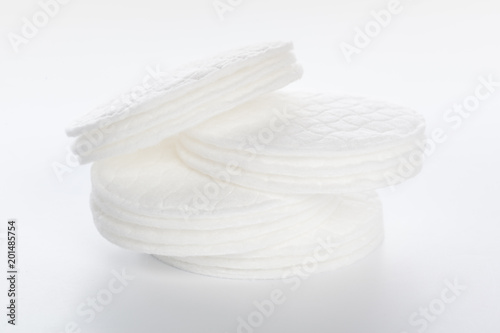 Cotton pads isolated on white background