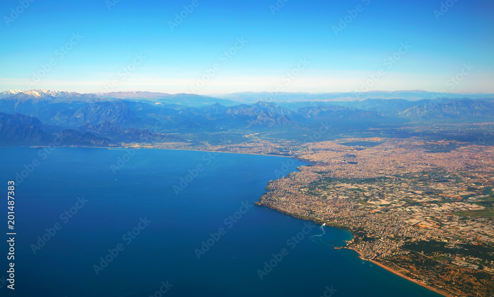 Aerial photograph of Antalya bay in Turkey