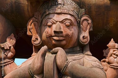 Carved idol on the carved idol, Near Shiva Temple, Gangaikonda Cholapuram, Tamil Nadu, India photo