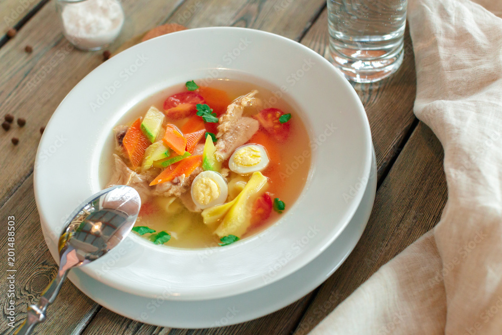 chicken soup with vegetables chicken soup with vegetables