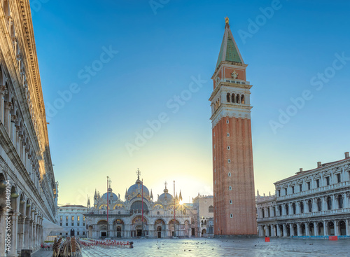 Fototapeta Sunrise at San Marco square, Venice Italy.