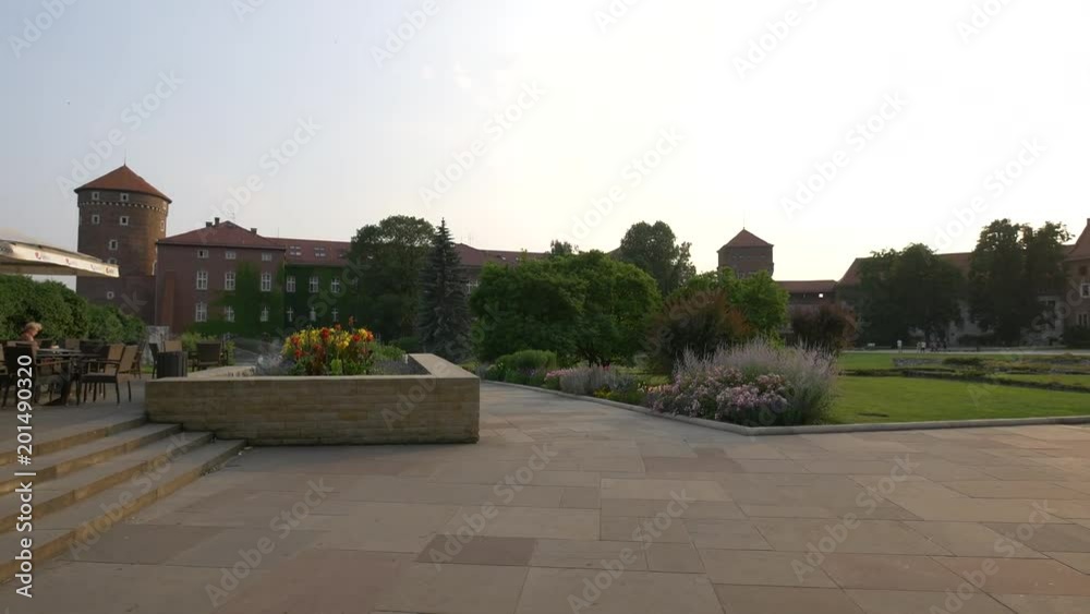 The garden near a castle The garden near a castle