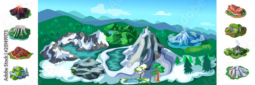 Colorful Nature Landscape Background