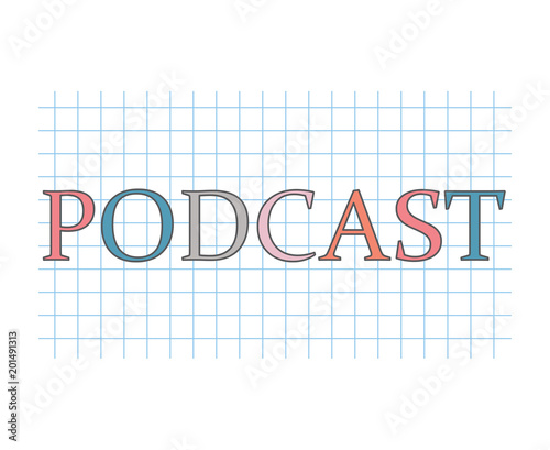podcast concept- vector illustration