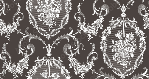 floral lace seamless pattern