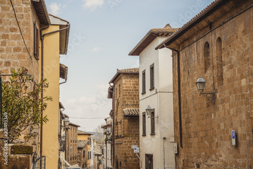 beautiful old buildings in Orvieto, Rome suburb, Italy