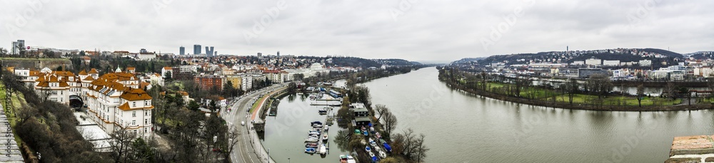 Panorama of the Vltava river