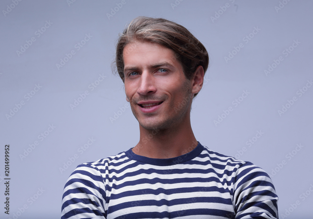 closeup portrait of stylish young man. closeup portrait of stylish young man.