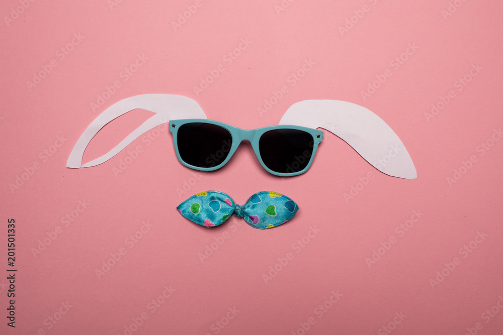 Abstract rabbit on the pink background. Abstract rabbit on the pink background.
