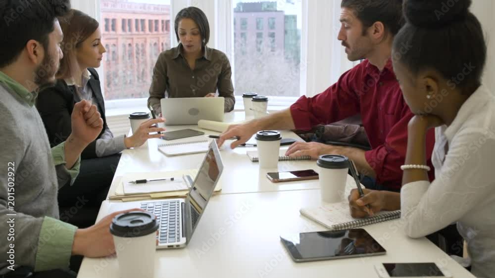 Colleagues having a meeting Colleagues having a meeting