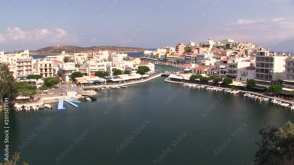 Bay of Agios Nikolaos on Crete. Bay of Agios Nikolaos on Crete.
