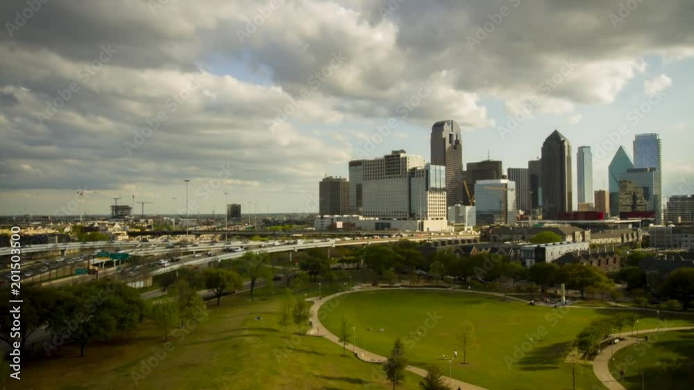 This is a Wide Time Lapse shot of the Dallas, TX Skyline. This was taken on a sunny day. You Can see the skyline and lots of moving traffic. There is a slight zoom in during the Time Lapse. This is a Wide Time Lapse shot of the Dallas, TX Skyline. This was taken on a sunny day. You Can see the skyline and lots of moving traffic. There is a slight zoom in during the Time Lapse.