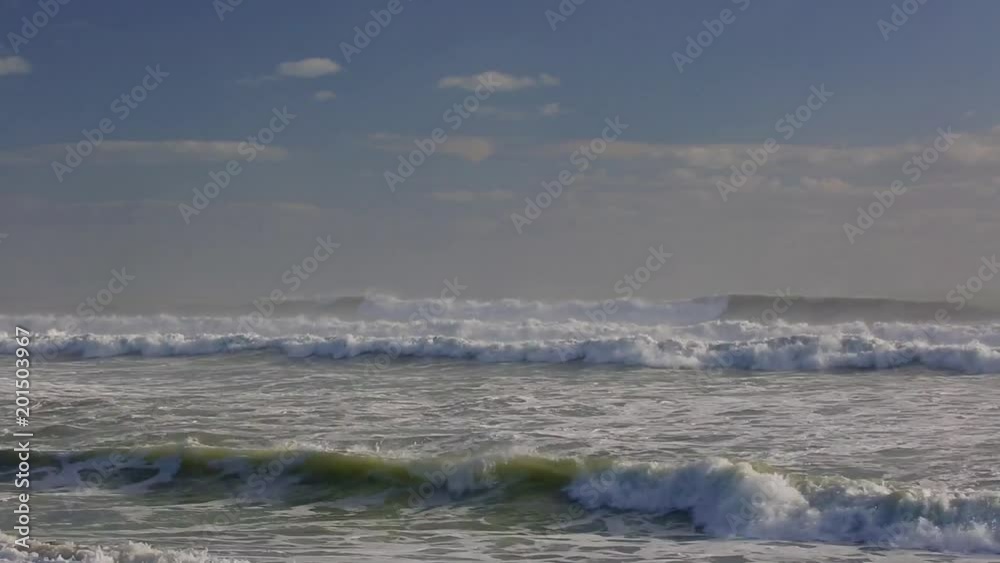 Big waves and rough surf during Atlanic Ocean storm Big waves and rough surf during Atlanic Ocean storm
