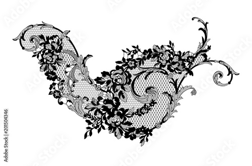 lace flowers decoration element