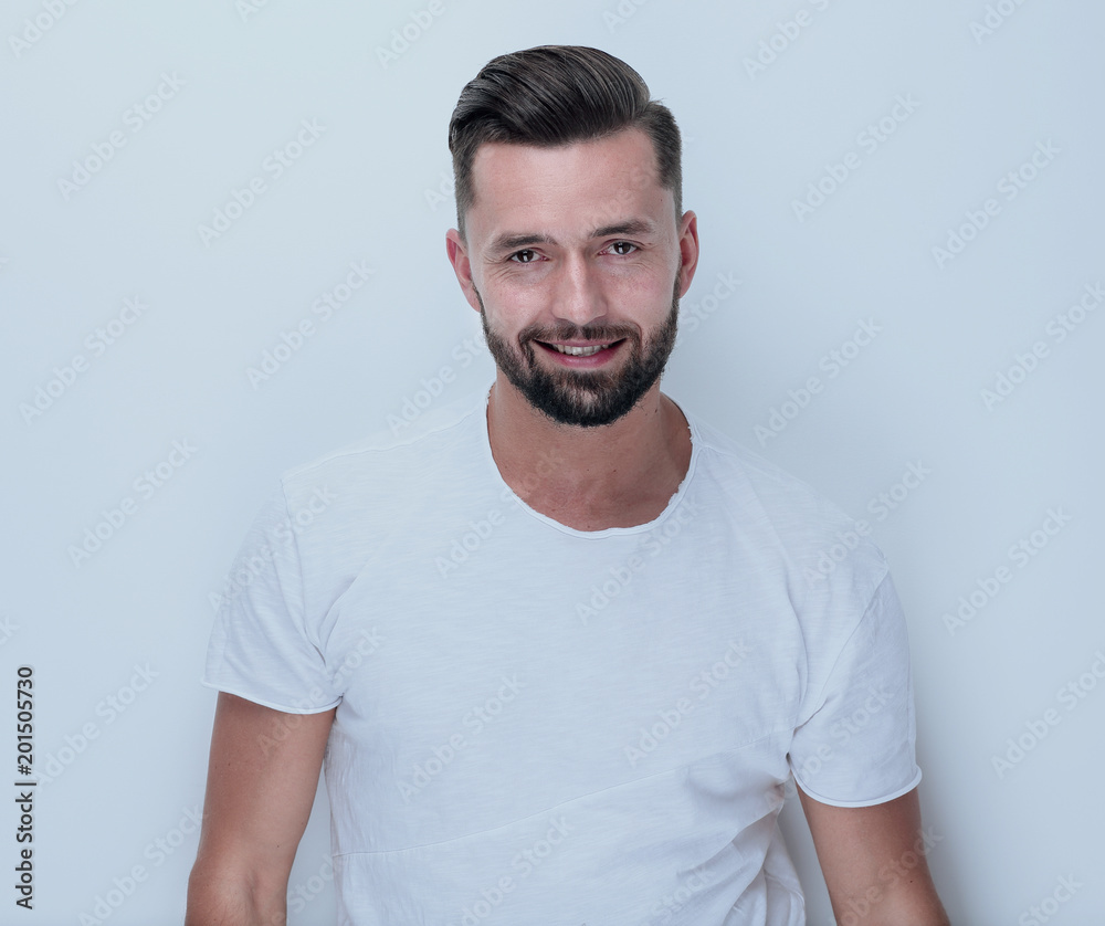 closeup.modern, relaxing young man closeup.modern, relaxing young man