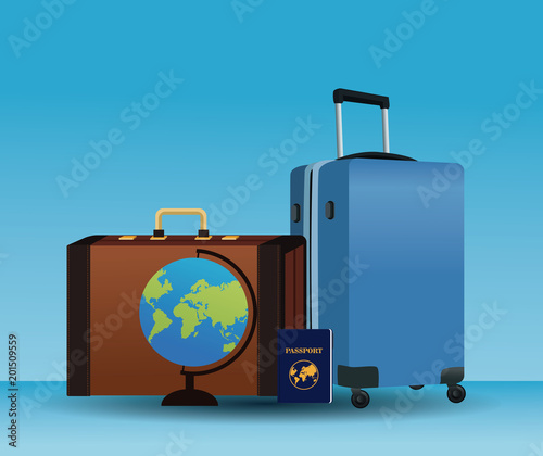 Travel around the world concept vector illustration graphic design photo