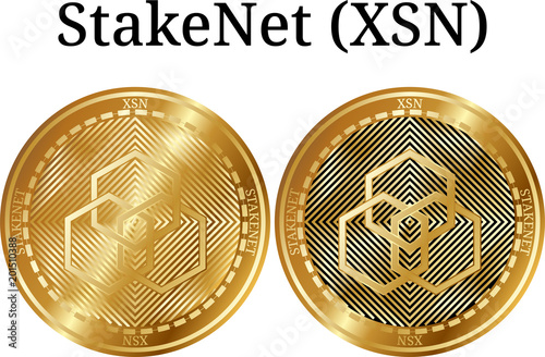 Set of physical golden coin StakeNet (XSN)