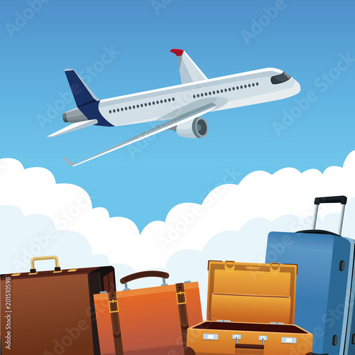 Time to travel around the world vector illustration graphic design