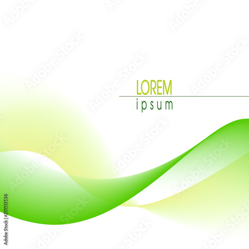 Layout with yellow-green abstract waves. Elegant template for cover, books, brochures, magazines, posters, leaflets, flyers, presentations, infographic, web page. Minimalistic vector background. EPS10