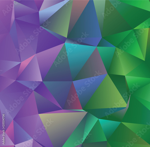 Abstract low poly background, geometry triangle, mosaic color background