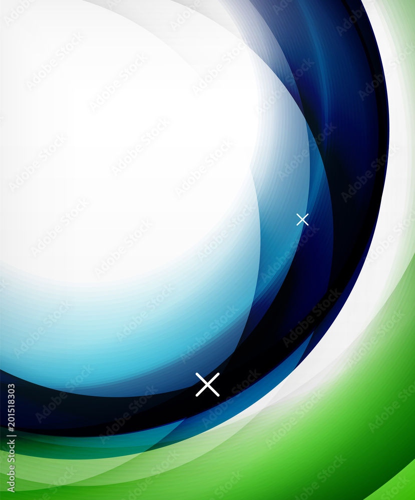 Fototapeta premium Vector transparent color wave lines abstract background, glossy glass waves, vector abstract backgrounds, shiny light effects templates for web banner, business or technology presentation background