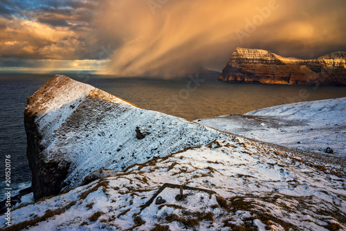 Kalsoy snowstorm photo