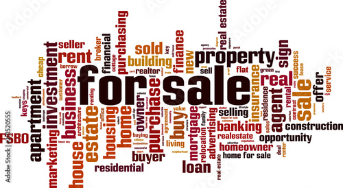 For sale word cloud