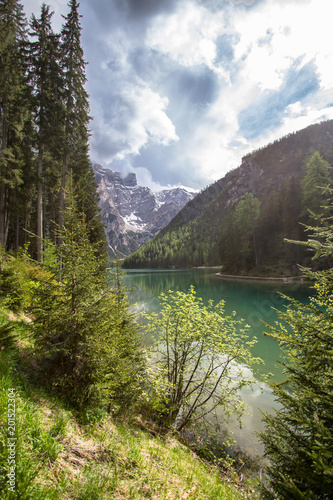 Lake Braies in Dolomites  Italy