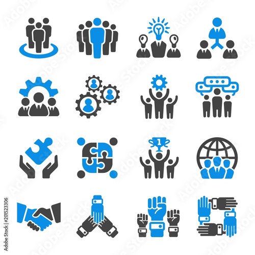 teamwork,partnership icon set