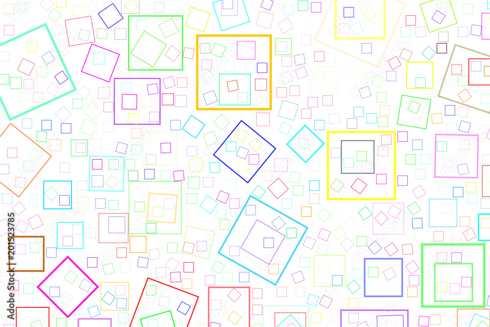 Abstract colored square, rectangle shape pattern. Wallpaper, background, creative & drawing.