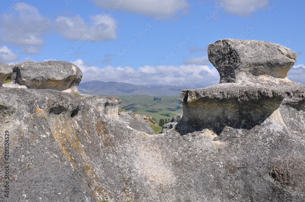 Elephant Rocks in Duntroon, South Island, New Zealand Elephant Rocks in Duntroon, South Island, New Zealand