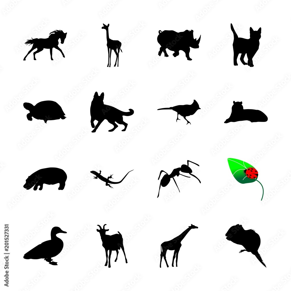 Fototapeta premium icon Animal with secury, racing, graphic, nanny goat and wild