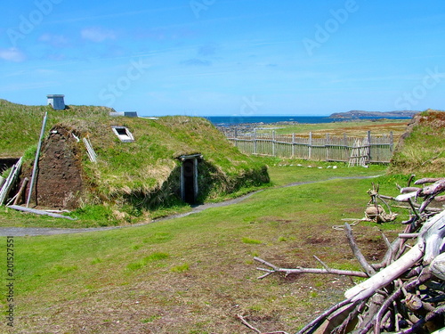 Newfoundland, CA:  L'Anse aux Meadows on June 24, 2011. A viking archaeological site on the northern tip of Newfoundland.  photo