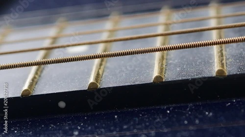 guitar strings close up