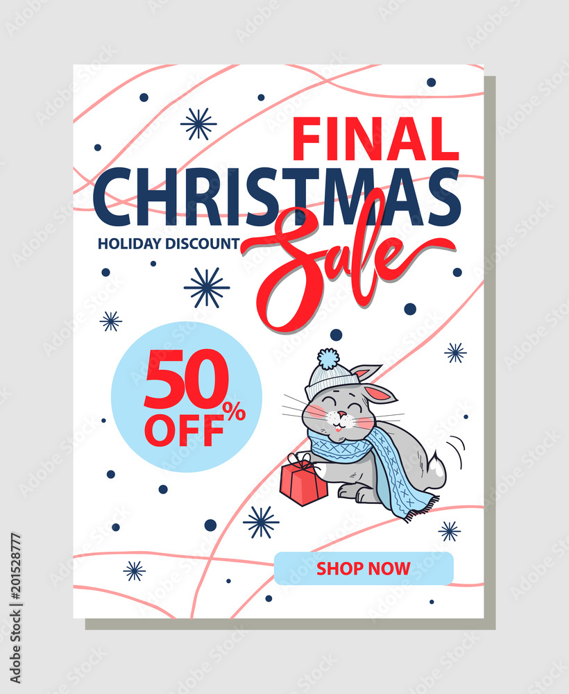 Final Christmas Sale 50 Off Promo Poster Shop Now