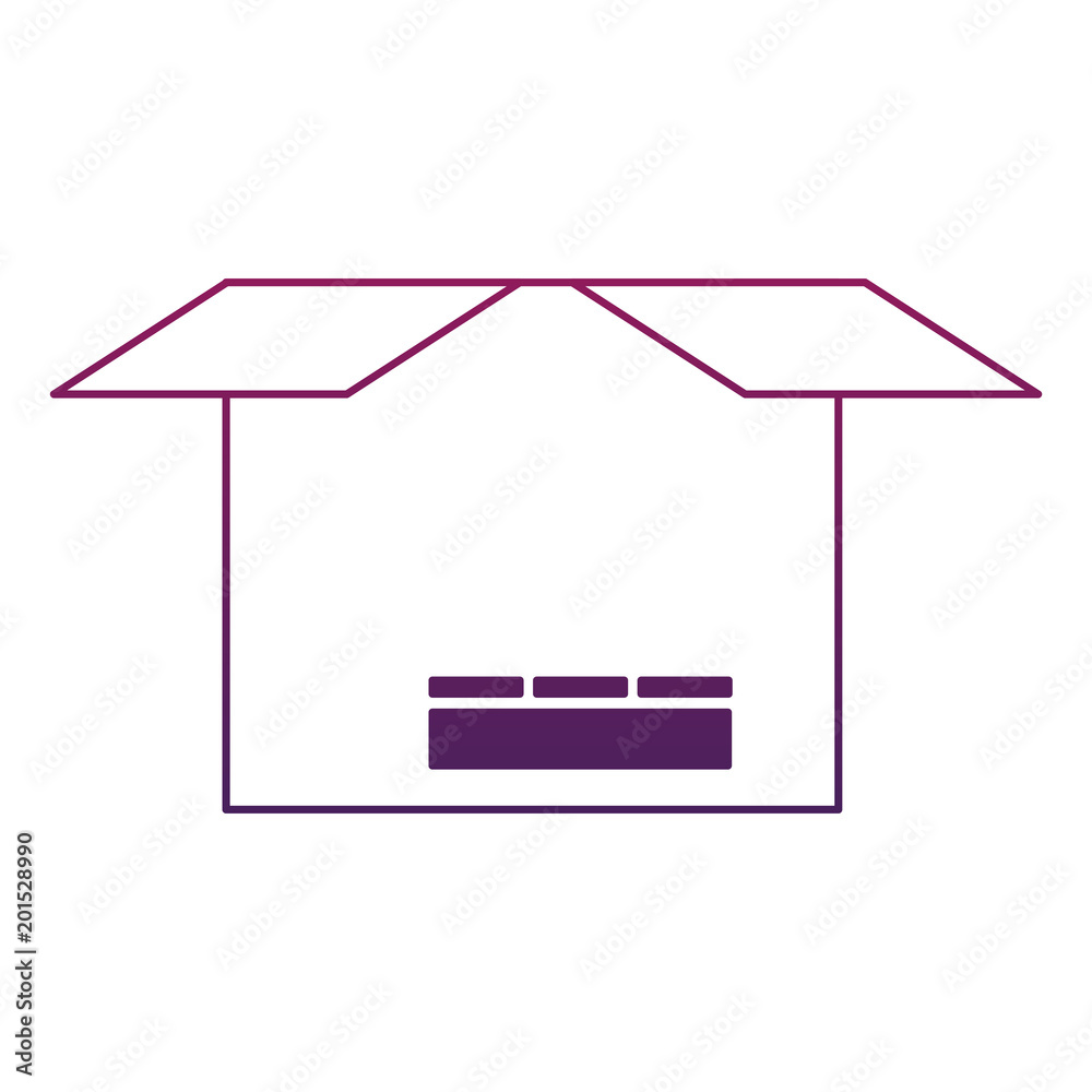 Open cardboard box vector illustration graphic design Open cardboard box vector illustration graphic design