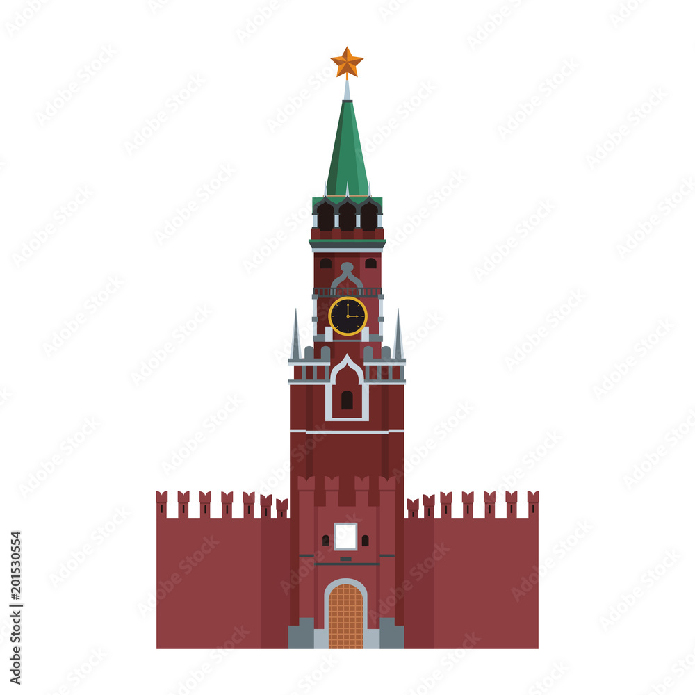 Kremlin tower building vector illustration graphic design Kremlin tower building vector illustration graphic design