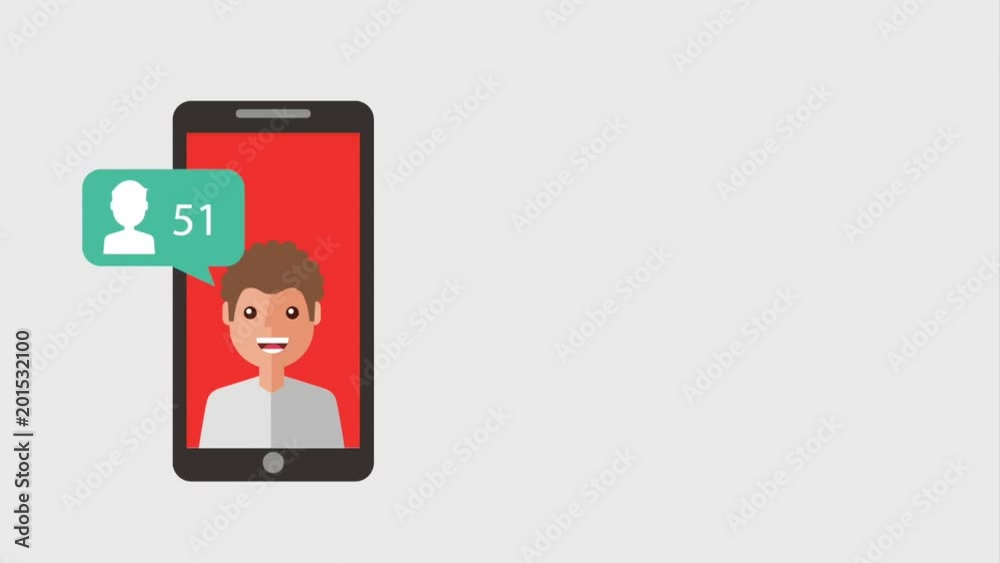smartphone video man talking lke love it follow bubbles animation hd smartphone video man talking lke love it follow bubbles animation hd