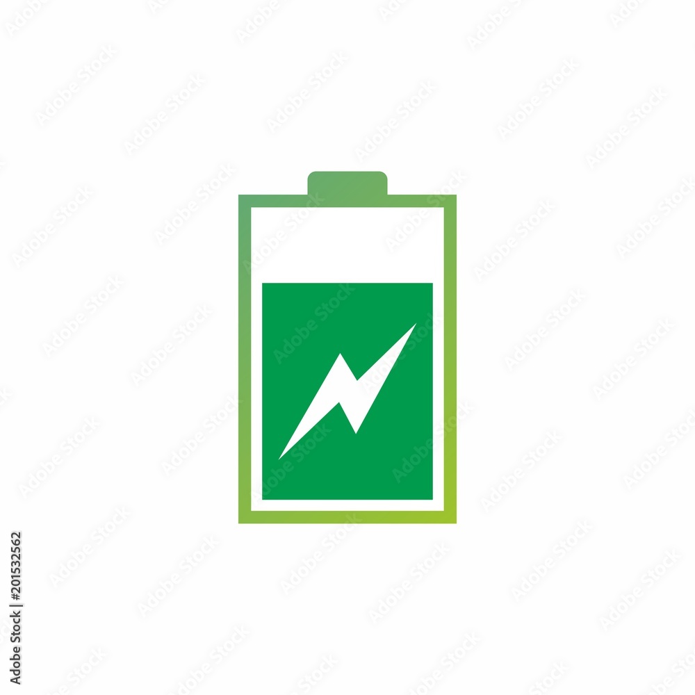 green battery logo icon for environment green battery logo icon for environment