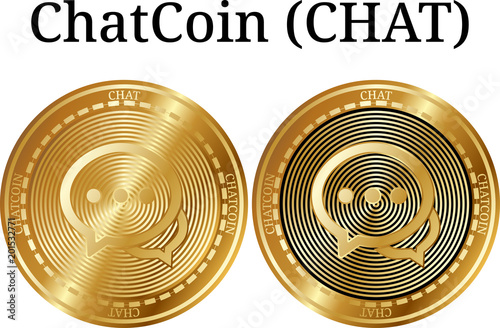 Set of physical golden coin ChatCoin (CHAT)