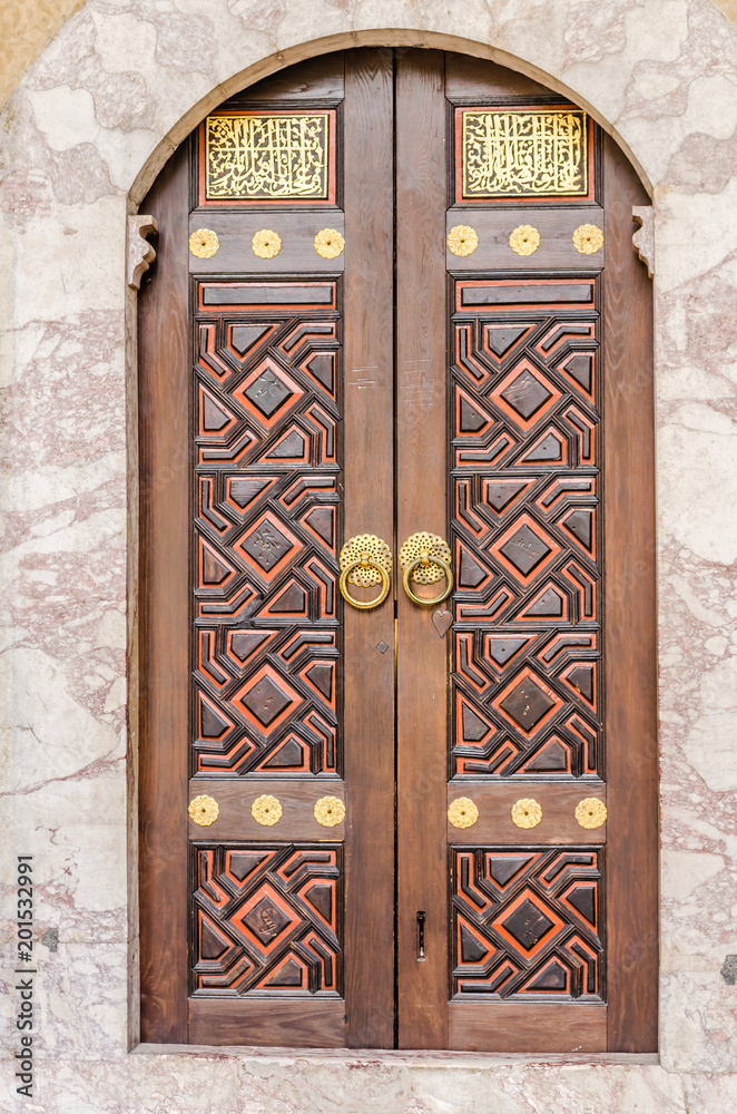 Renovated, old wooden doors 