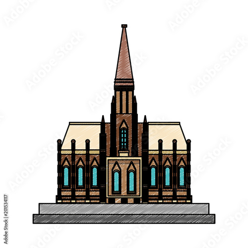 Sacred family monument vector illustration graphic design