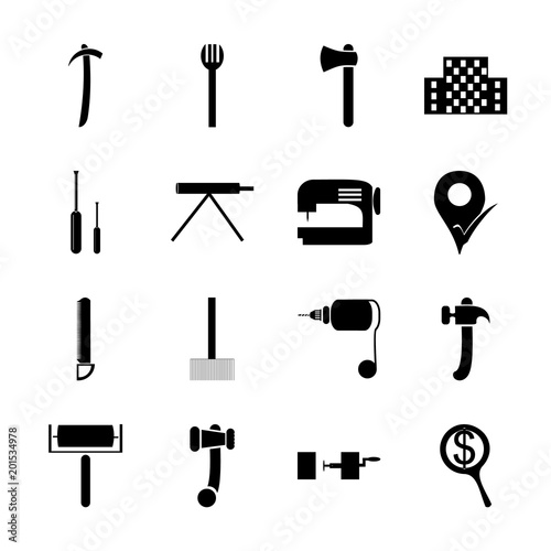 icon Instruments And Tools with tool, money, pictocram, aged and capentering