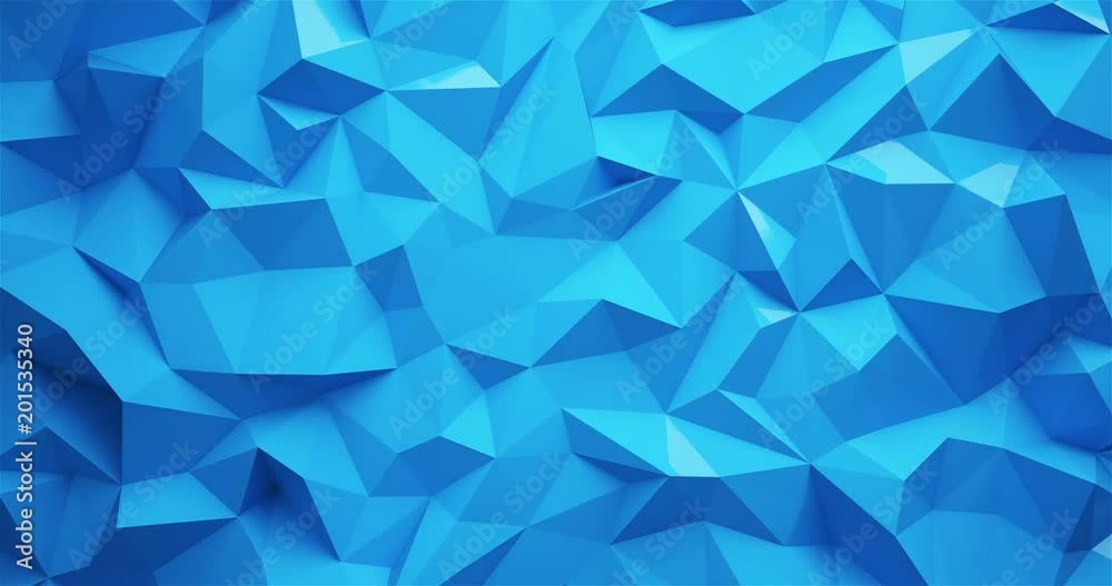 Lowpoly move blue background.4k video by 3d rendering. Lowpoly move blue background.4k video by 3d rendering.