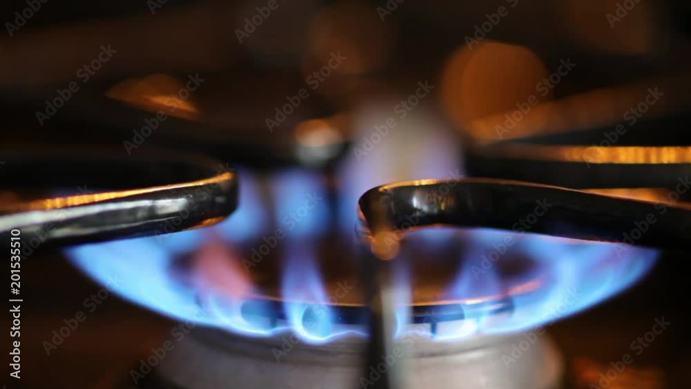 Household Gas Burner Turned On Household Gas Burner Turned On