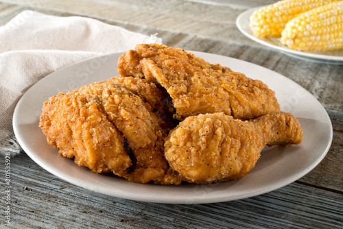 Fried Chicken and Corn on the Cob