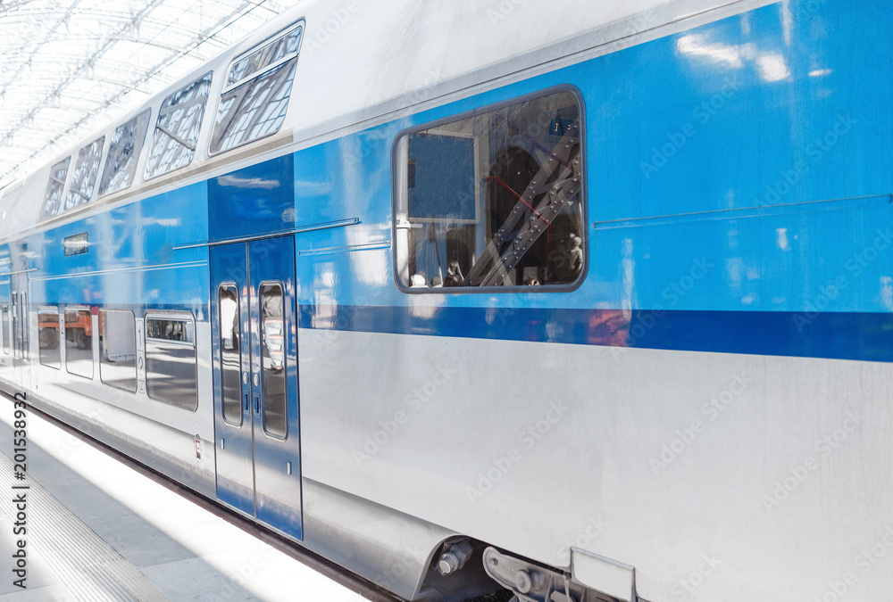 Obraz premium two storey passenger fast train