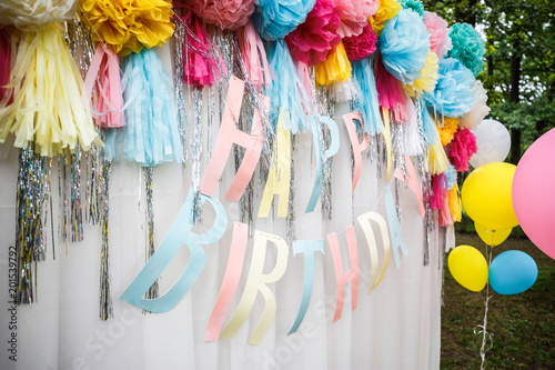 birthday party decor balloons