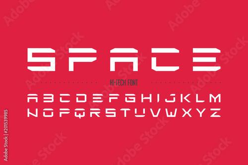 Modern hi-tech style font